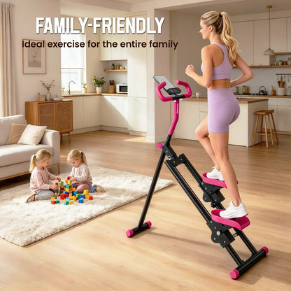 Yagud Fitness Stair Stepper W/ Handlebar, Extended Step Range Climber Machine for Legs & Core Workouts, Home Workout Equipment Backtoschool