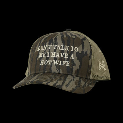 Premium Trucker Snapback Hat - "Don't Talk to Me, I Have a Beautiful Wife"