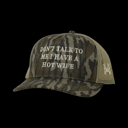 Premium Trucker Snapback Hat - "Don't Talk to Me, I Have a Beautiful Wife"