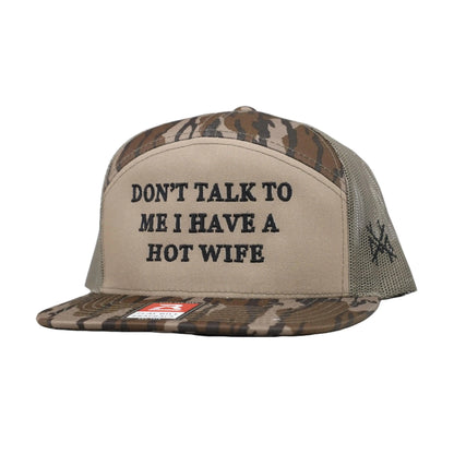 Premium Trucker Snapback Hat - "Don't Talk to Me, I Have a Beautiful Wife"
