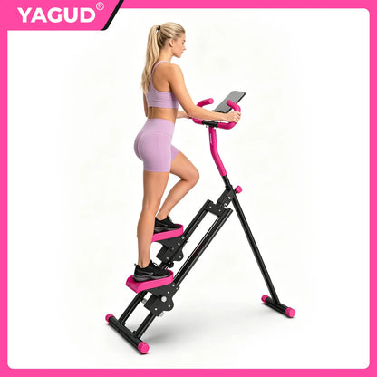 Yagud Fitness Stair Stepper W/ Handlebar, Extended Step Range Climber Machine for Legs & Core Workouts, Home Workout Equipment Backtoschool