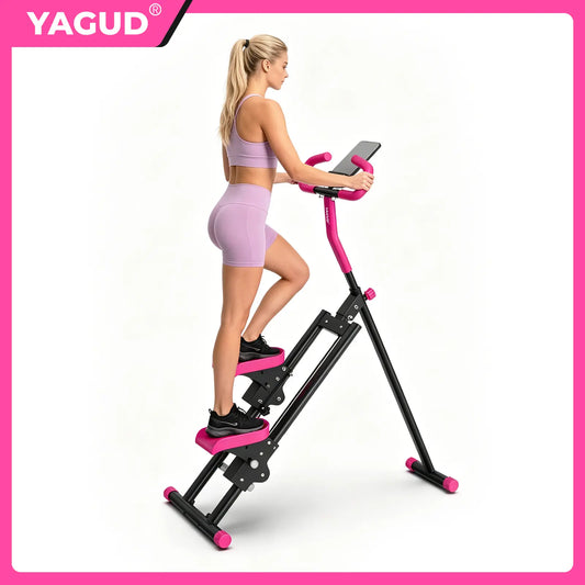 Yagud Fitness Stair Stepper W/ Handlebar, Extended Step Range Climber Machine for Legs & Core Workouts, Home Workout Equipment Backtoschool