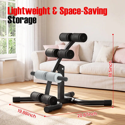 RELIFE Mini Inversion Table - Compact Steel Frame Fitness Equipment, Unisex Abdominal Workout Gear for Home Gym, Back & Glute Trainer with Foam Rollers, 330 LBS Capacity Workout & Exercise Equipment
