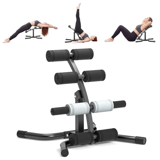 RELIFE Mini Inversion Table - Compact Steel Frame Fitness Equipment, Unisex Abdominal Workout Gear for Home Gym, Back & Glute Trainer with Foam Rollers, 330 LBS Capacity Workout & Exercise Equipment