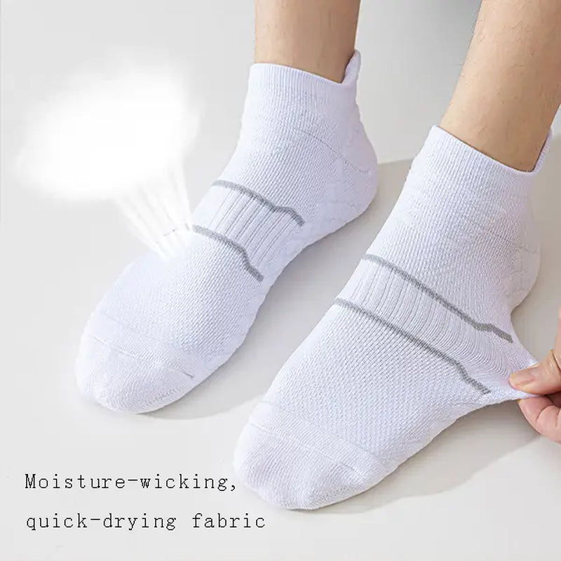 Namashape 24-Pair Pack Summer Low-Cut Basketball Socks (Unisex) – Breathable, Quick-Drying, Non-Slip, Shock-Absorbing; Features Anti-Chafe Heel Tab, Stay-Put Cuff, and Secure Heel Fit.