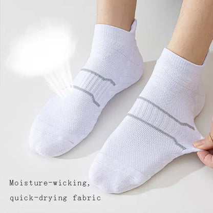 Namashape 24-Pair Pack Summer Low-Cut Basketball Socks (Unisex) – Breathable, Quick-Drying, Non-Slip, Shock-Absorbing; Features Anti-Chafe Heel Tab, Stay-Put Cuff, and Secure Heel Fit.