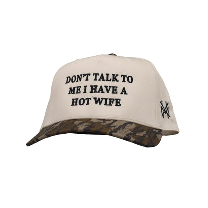 Premium Trucker Snapback Hat - "Don't Talk to Me, I Have a Beautiful Wife"