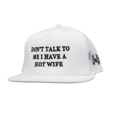 Premium Trucker Snapback Hat - "Don't Talk to Me, I Have a Beautiful Wife"