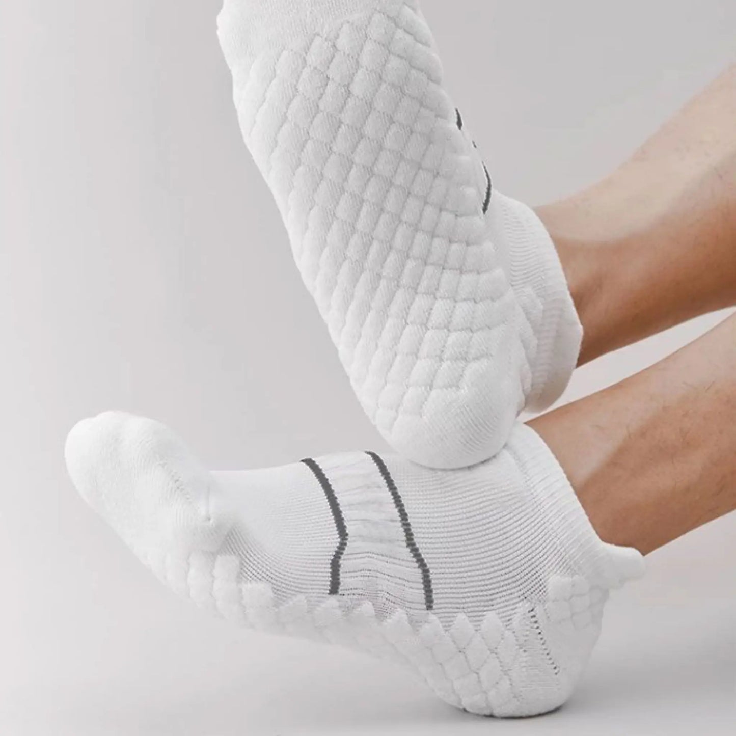 Namashape 24-Pair Pack Summer Low-Cut Basketball Socks (Unisex) – Breathable, Quick-Drying, Non-Slip, Shock-Absorbing; Features Anti-Chafe Heel Tab, Stay-Put Cuff, and Secure Heel Fit.