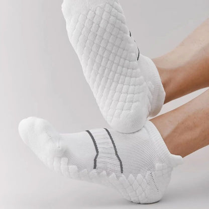 Namashape 24-Pair Pack Summer Low-Cut Basketball Socks (Unisex) – Breathable, Quick-Drying, Non-Slip, Shock-Absorbing; Features Anti-Chafe Heel Tab, Stay-Put Cuff, and Secure Heel Fit.