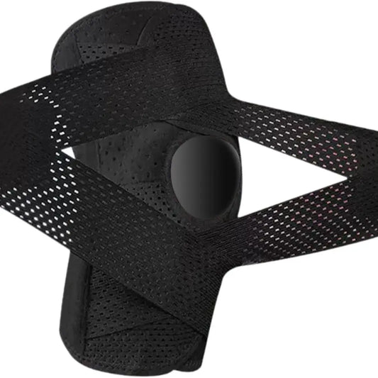 Open-Patella Knee Brace in a Breathable Polyester Blend with Dual Side Stabilizers and Mesh Ventilation for Injury Rehab and Multi-Sport Use, 2 Sponge Pads,Camping Essentials